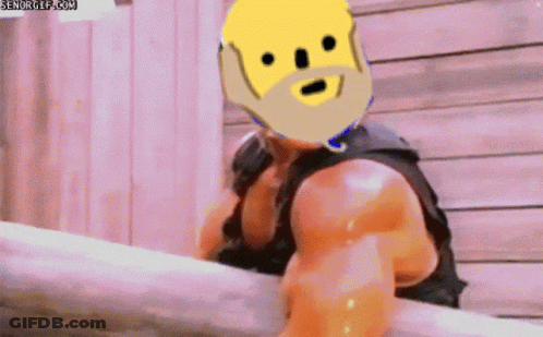 Man With Yellow Face And Beard GIF