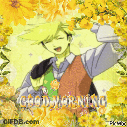 Man With Yellow Hair Saying Good Morning GIF