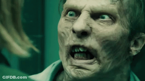 Man With Zombie Face GIF