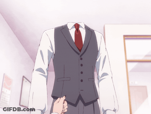Man Without Head In Suit And Red Tie GIF