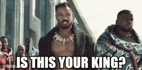 Man Without Shirt Asking Is This Your King GIF