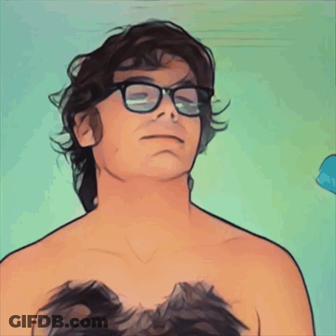 Man Without Shirt Has Tattoo On Chest GIF