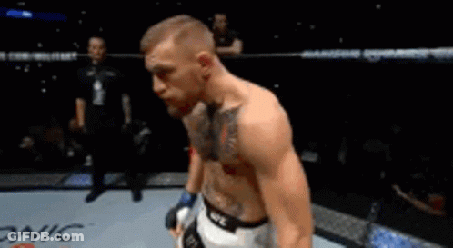 Man Without Shirt In Boxing Ring GIF