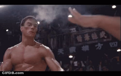 Man Without Shirt In Boxing Ring GIF