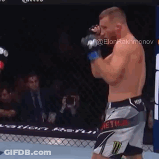 Man Without Shirt In Boxing Ring With Gloves GIF
