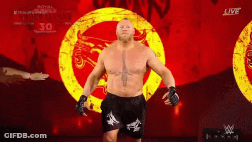 Man Without Shirt In Front Of Red Yellow Circle GIF