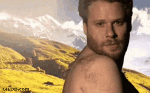 Man Without Shirt In Mountain Range GIF
