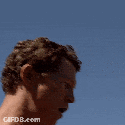 Man Without Shirt Looking Down GIF