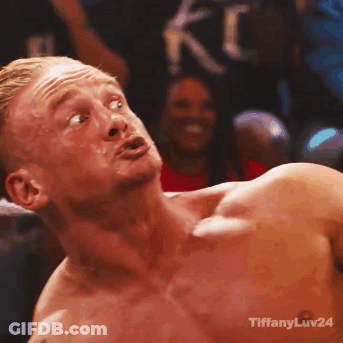 Man Without Shirt Making Funny Face In Crowd Tiffanyluv24 GIF