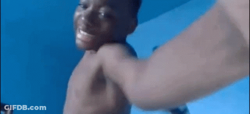 Man Without Shirt On Video Call GIF
