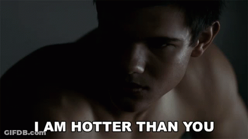 Man Without Shirt Saying I Am Hotter Than You GIF
