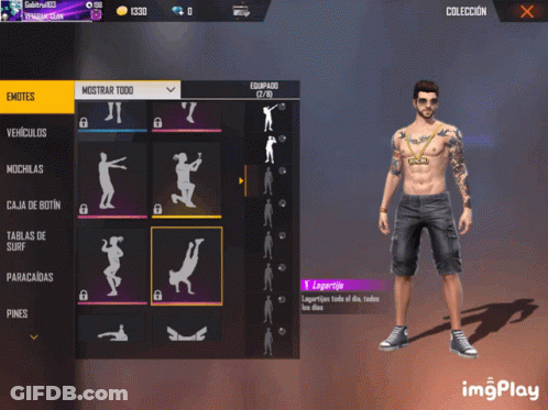 Man Without Shirt Standing In Front Of Imgplay Emotes GIF