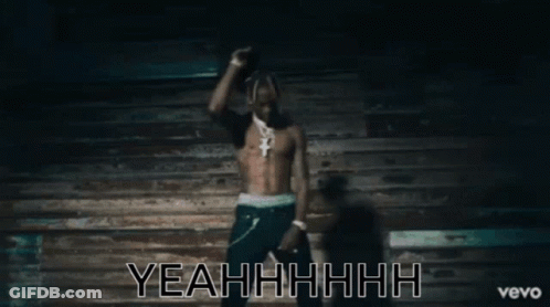 Man Without Shirt Standing On Stairs GIF