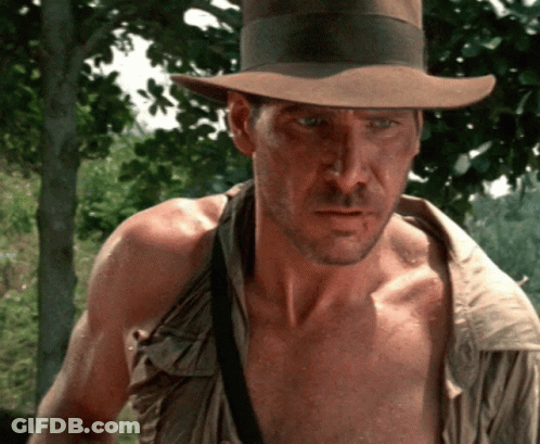 Man Without Shirt Wearing Brown Hat GIF