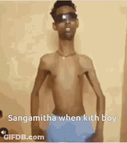 Man Without Shirt Wearing Sunglasses Says Sangamitha When Kith Boy GIF
