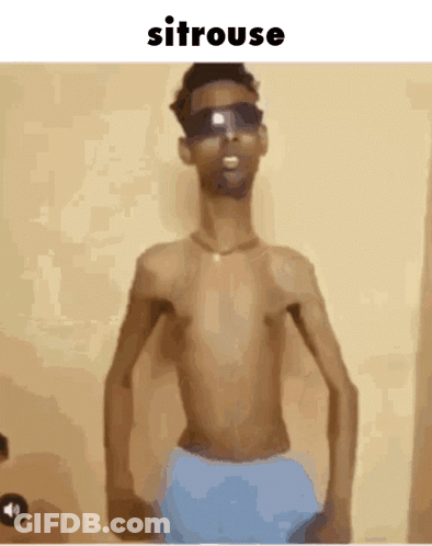 Man Without Shirt Wearing Sunglasses Sitrouse GIF
