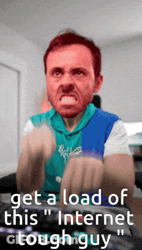 Man Without Shirt Wrestling Ring Mouth Open GIF