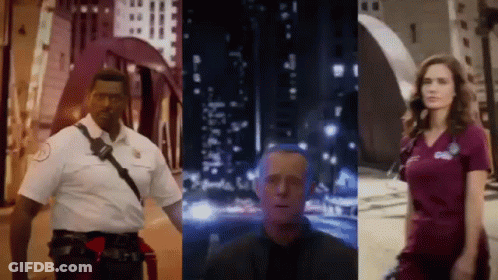 Man, Woman, And Man In Suit Standing Together GIF