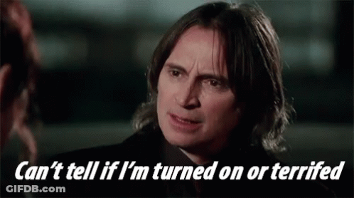 Man Woman Can't Tell If I'm Turned On Or Terrified GIF