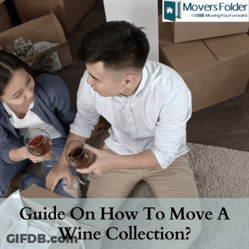 Man Woman Wine Glasses Wine Collection Moving Guide GIF