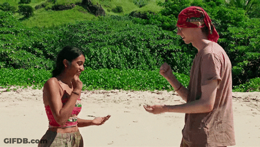 Man Won Playing Rock Paper Scissors GIF