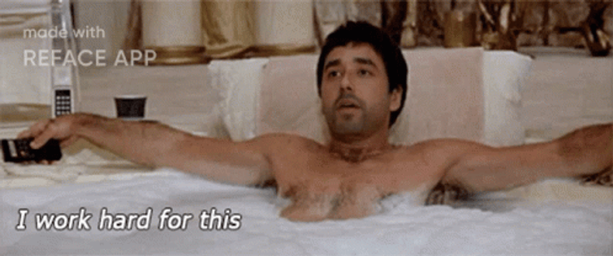 Man Work Hard For Hot Tub GIF