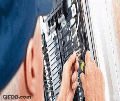 Man Working On Electrical Panel With Screwdriver Imgflip GIF