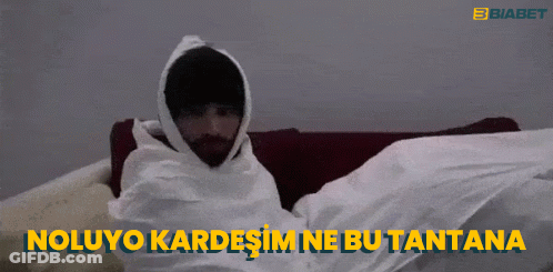 Man Wrapped In Blanket Noluyo Kardesim Ne Bu Tantana GIF