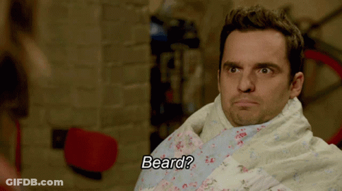 Man Wrapped In Blanket With Beard GIF