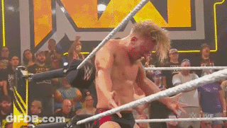Man Wrestling In Ring With Crowd GIF