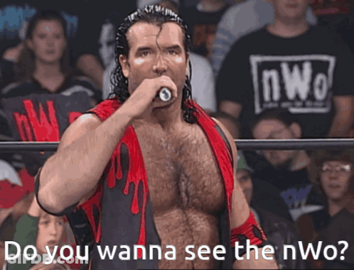 Man Wrestling Ring Do You Wanna See The NWO GIF
