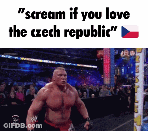 Man Wrestling Scream If You Love Czech Republic GIF