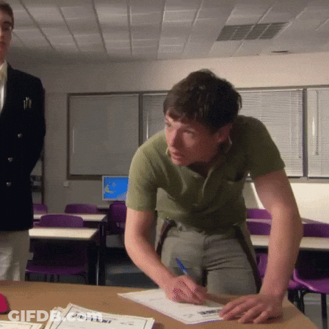 Man Writing President On Paper GIF