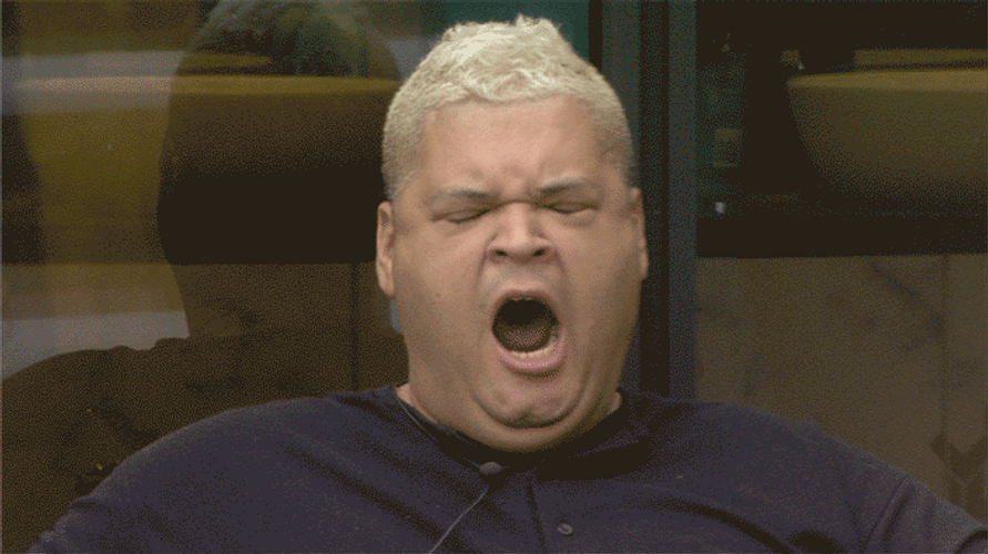 Man Yawning In Big Mouth GIF