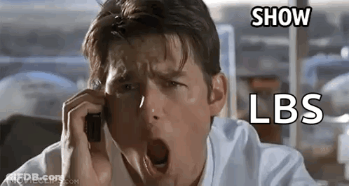 Man Yawning Talking On Phone Saying Show Lbs GIF