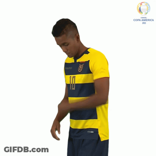 Man Yellow Blue Jersey Number 10 Arms Crossed GIF