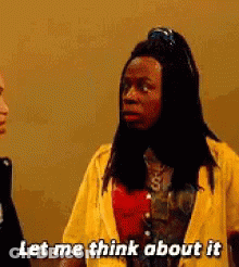Man Yellow Jacket Let Me Think About It GIF