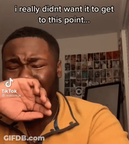 Man Yellow Shirt Crying Did Nt Want It GIF