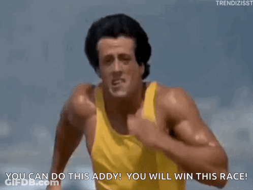 Man Yellow Tank Top You Can Do This Addy GIF