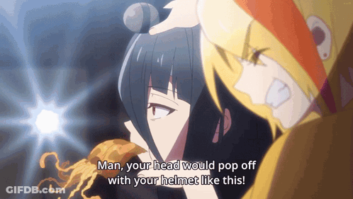Man Your Head Would Pop Off With Your Helmet Like This! GIF