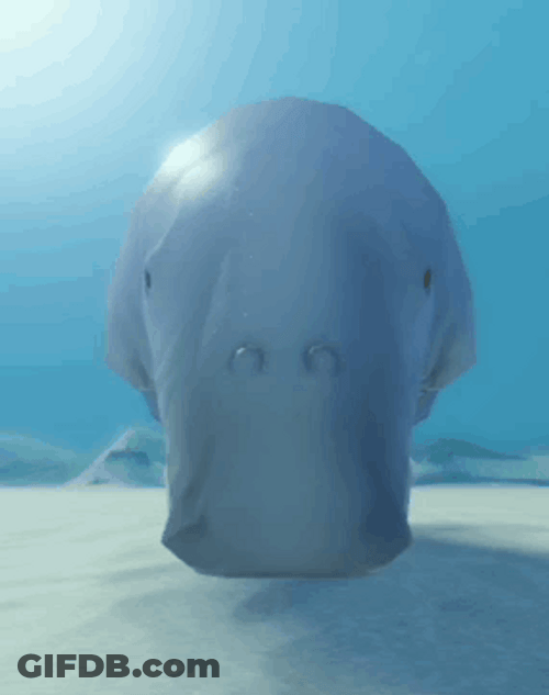 Manatee Breathing Underwater GIF