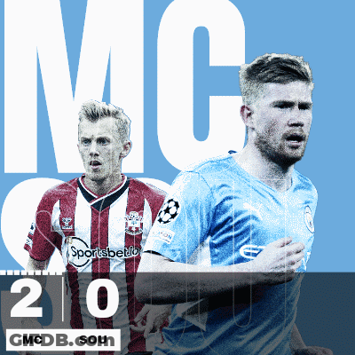 Manchester City 2-0 Southampton Half-Time Break GIF