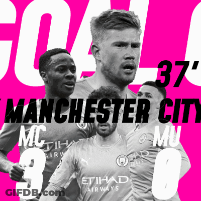 Manchester City Soccer Team Advertisement With Etihad Airways Shirts GIF