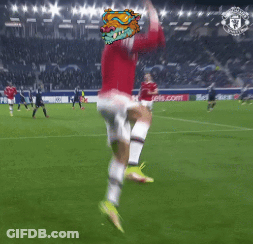 Manchester United Soccer Player Running GIF