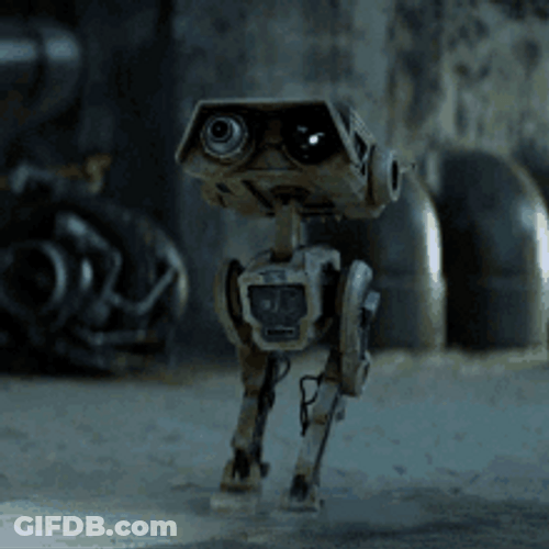 Mandalorian Excited Droid GIF