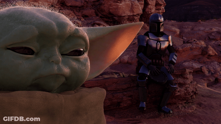 Mandalorian Grogu Vibing GIF