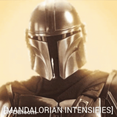 Mandalorian Poster With Armor And Helmet GIF