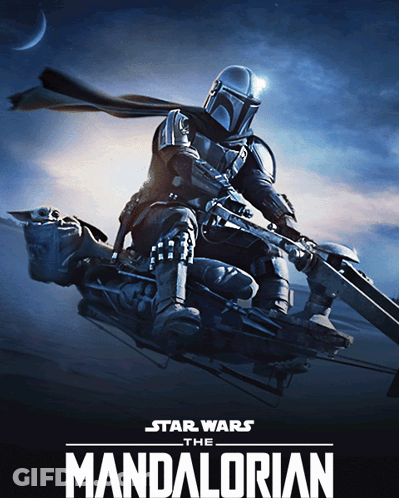 Mandalorian Riding Motorcycle GIF