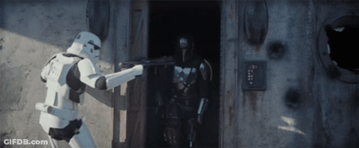 Mandalorian Soldier Fighting GIF