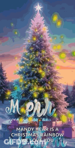 Mandy Hear Christmas Rainbow We Love You GIF
